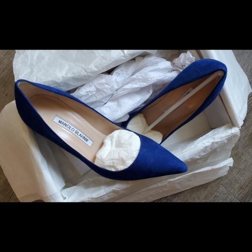 Manolo Blahnik Blue Suede